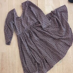 Alice + Ames Long Sleeve Ballet Dress In Heart Print